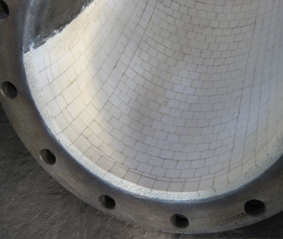 陶瓷复合弯头生产过程
